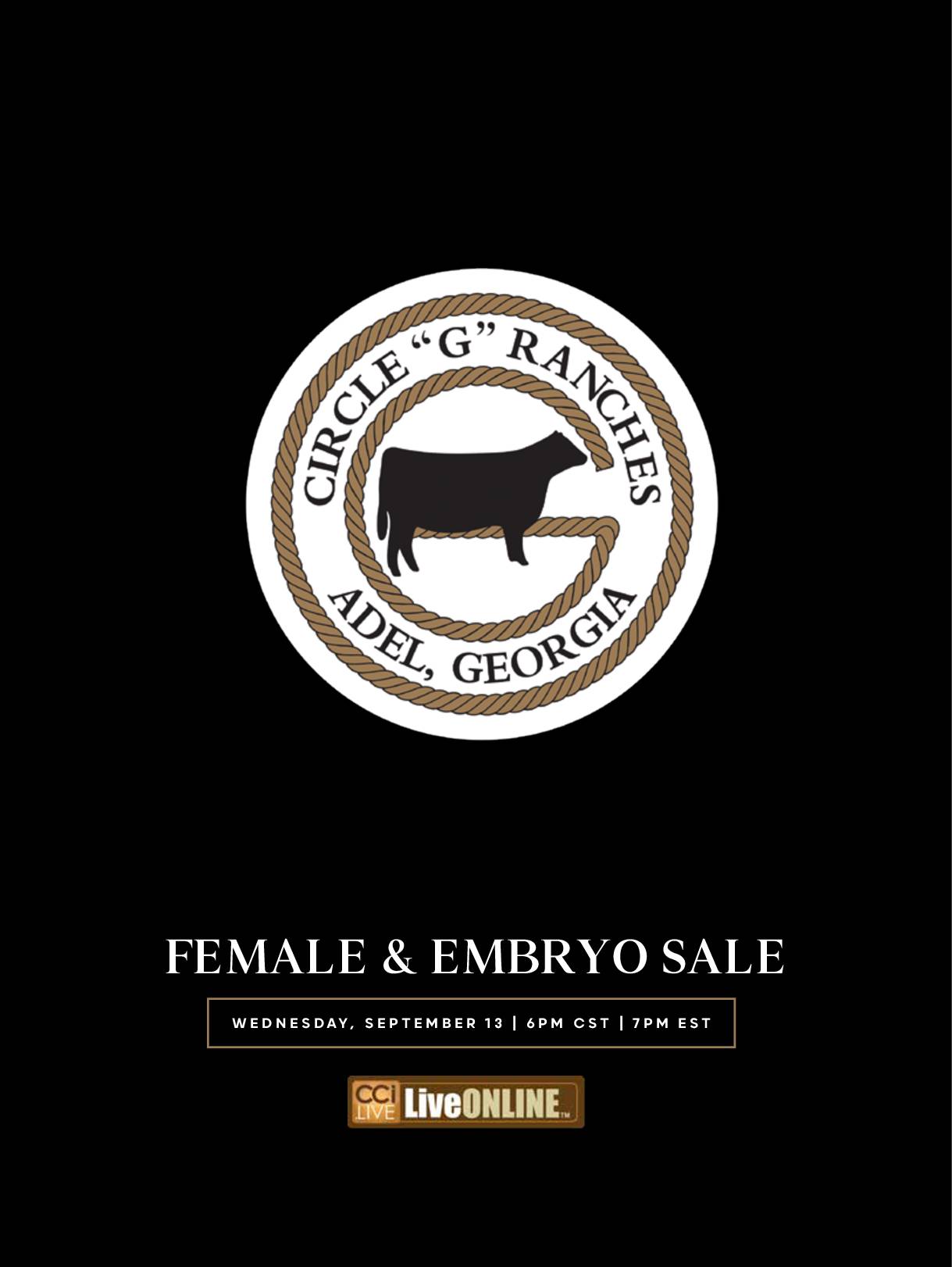 Circle G Female Embryo Sale